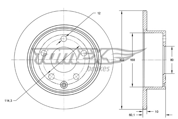 TOMEX Brakes Bremsscheibe